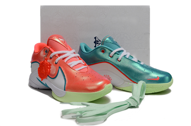 Men's Running weapon LeBron James 22 Orange/Aqua Shoes 120